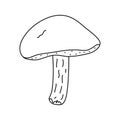 Mossiness mushroom in doodle style Royalty Free Stock Photo