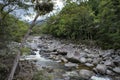 Mossman River and Lookout in rural rainforest at Mossman Gorge National Park Daintree Region Queensland Australia. Royalty Free Stock Photo