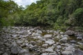 Mossman River and Lookout in rural rainforest at Mossman Gorge National Park Daintree Region Queensland Australia. Royalty Free Stock Photo