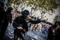 Mossos riot police in plaÃÂ§a Catalunya, in an independentist protest