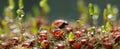 Mossy forest floor panorama Royalty Free Stock Photo