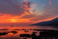 Most amazing sunset on Adriatic sea