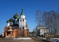 The ancient monastery in Rostov the Great - Epiphany Avraamiev convent Royalty Free Stock Photo