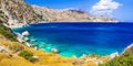 Most beautiful beaches of Greece- Apella in Karpathos island Royalty Free Stock Photo