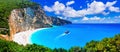 Most beautiful beaches of Greece series - Porto Katsiki in Lefkada, Ionian islands