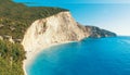 Most beautiful beaches of Greece series - Porto Katsiki in Lefkada. Ionian islands Royalty Free Stock Photo