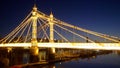 Most beautiful bridges in London Albert Bridge - LONDON, ENGLAND - DECEMBER 10, 2019 Royalty Free Stock Photo