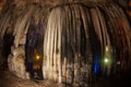 The colorful limestone formations at Khao Bin Cave in Thailand. Royalty Free Stock Photo