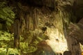 The colorful limestone formations at Khao Bin Cave in Thailand. Royalty Free Stock Photo