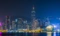 The most beautiful city view at night in Hong kong. Royalty Free Stock Photo