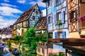 Most beautiful colorful towns - Colmar in Alsace, France Royalty Free Stock Photo