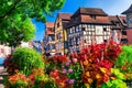 Most beautiful colorful towns - Colmar in Alsace, France Royalty Free Stock Photo