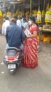 Most beautiful couple at garland market in India