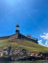 the most beautiful lighthouse in latin america, located in Salvador in the state of Bahia, the famous Farol da Barra