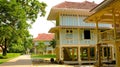 The most beautiful Marukhathaiyawan Palace Mrigadayavan Palace located on Hua Hin, Phetchaburi, Thailand. Having walkway around