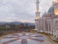 The most beautiful mosque in Sumatra, Turkish-style mosque, beautiful mosque, mosque on a hill Royalty Free Stock Photo