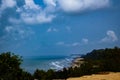 Beautiful picture of Cox`s Bazar sea beach and cloudy sky.. Royalty Free Stock Photo