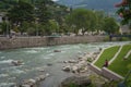 The most beautiful promenade in Merano is, however, the Tappeiner Trail Royalty Free Stock Photo