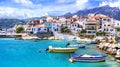 Most beautiful traditional villages of Greece - Kokkari in Samos island Royalty Free Stock Photo