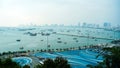 The most beautiful Viewpoint Pattaya Beach in Pattaya city Chonburi. Aerial view of Pattaya and one of famous landmark in Thailand Royalty Free Stock Photo