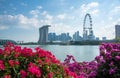 The most beautiful Viewpoint sunset in Singapore city Royalty Free Stock Photo