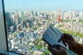 The most beautiful Viewpoint Tokyo tower in tokyo city ,japan