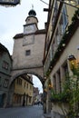 Clock Tower, Rothenburg ob der Tauber, Germany, at Christmas Royalty Free Stock Photo