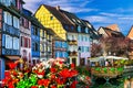 Most beautiful villages (town) of France - Colmar in Alsace Royalty Free Stock Photo