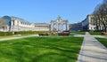 Triumphal arch in Cinquantenaire Park, Brussel, Belgium Jubelpark, Jubilee Park Royalty Free Stock Photo