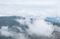 The most cloudy is covering the high mountain range in the early morning Royalty Free Stock Photo