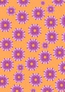 Most Colorful seamless background with Purple flowers