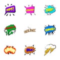 Most commonly used acronyms icons set