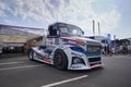 MOST, CZECH REPUBLIC - September 1, 2019, fifth event of FIA European Truck Racing Championship, racing Freightliner truck tractor