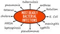 most deadly bacterial infections Royalty Free Stock Photo