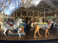 The Herschel-Spillman Carousel at the Koret Children`s Playground, Golden Gate Park, 8. Royalty Free Stock Photo