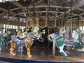 The Herschel-Spillman Carousel at the Koret Childrens Playground, Golden Gate Park, 1. Royalty Free Stock Photo