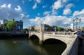 Most famous bridge in ireland,o'connell street,dublin city centre