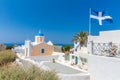 The most famous church on Santorini Island,Crete, Greece. Royalty Free Stock Photo