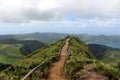 The most famous hiking trail to the observation deck in the vicinity of Sete Cidades