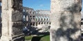 Arched wall of Croatian Amphitheater