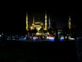 Hagia Sophia, the pearl of Istanbul in the night. Royalty Free Stock Photo