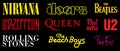 The most famous music bands logos