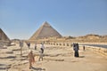 The famous pyramids of Egypt. Royalty Free Stock Photo