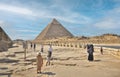 The famous pyramids of Egypt. Royalty Free Stock Photo