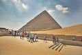 The famous pyramids of Egypt. Royalty Free Stock Photo