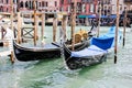 Venice Italy sightseeng places and famous gandola water transport in October 2019 Royalty Free Stock Photo