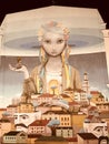 The most famous Ukrainian Mural in Podil - WOMAN - PODIL - KYIV - NIGHT - UKRAINE
