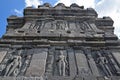 Most interesting wall side with sculptures at Prambanan Temple Compounds