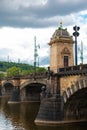 Most Legii or bridge of legions on the Vltava river in Prague Royalty Free Stock Photo