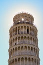 Detail of the famous Leaning Tower of Pisa, Tuscany - Italy Royalty Free Stock Photo